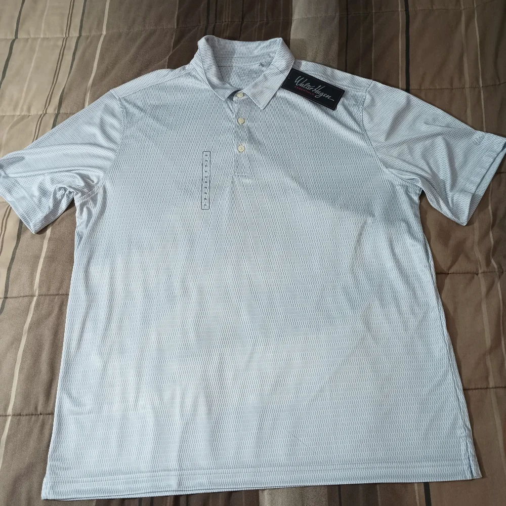 Men's Walter Hagen Light Gray‎ HydroDri Polo Shirt XL